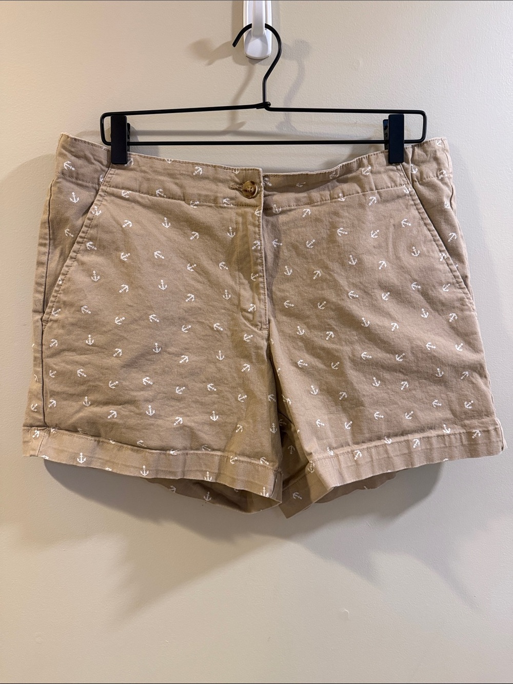 Nautica Tan Anchor-Print Bermuda Shorts